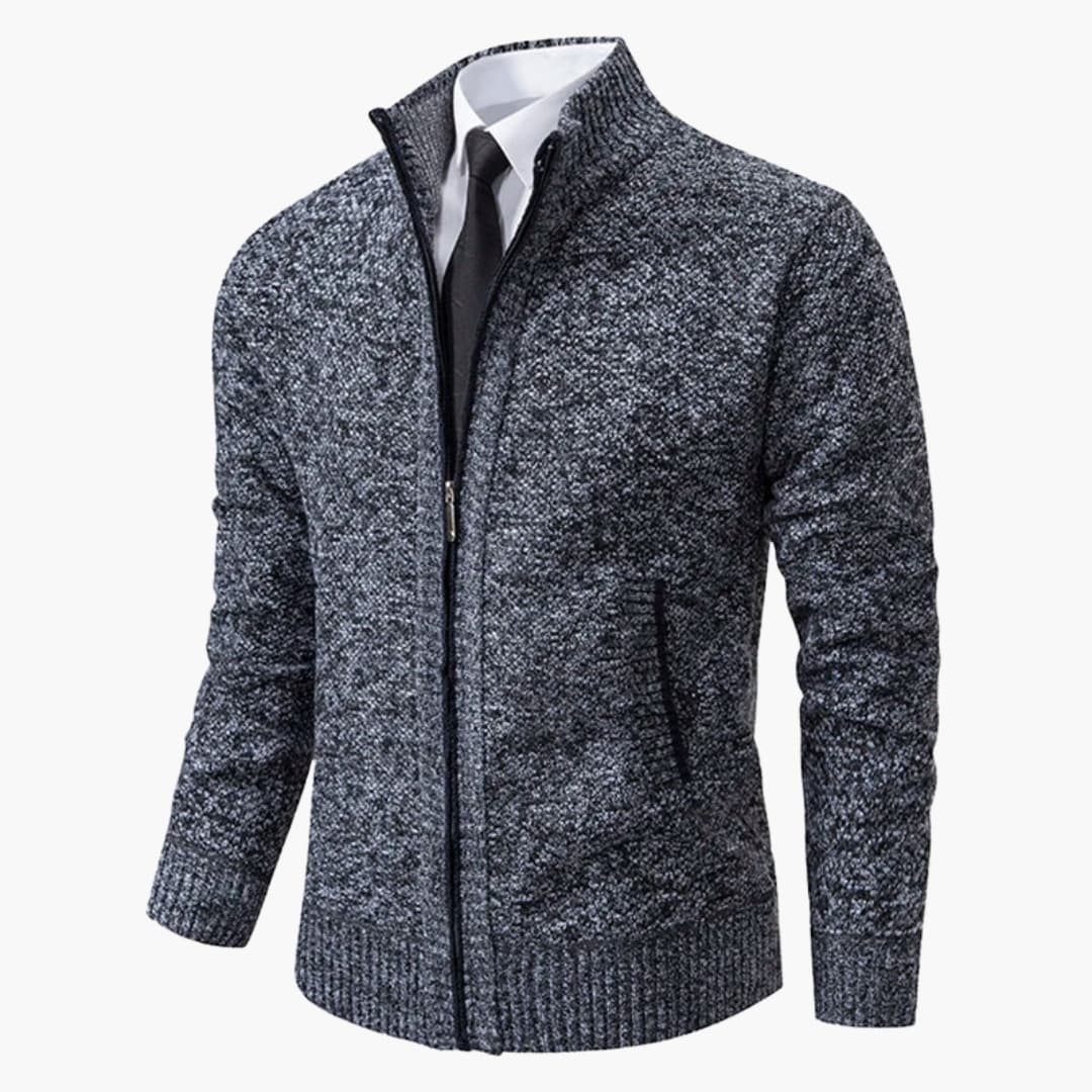Herrenjacke mit Stehkragen und Frontreißverschluss