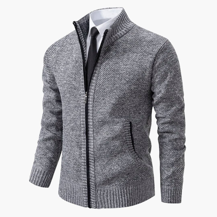 Herrenjacke mit Stehkragen und Frontreißverschluss