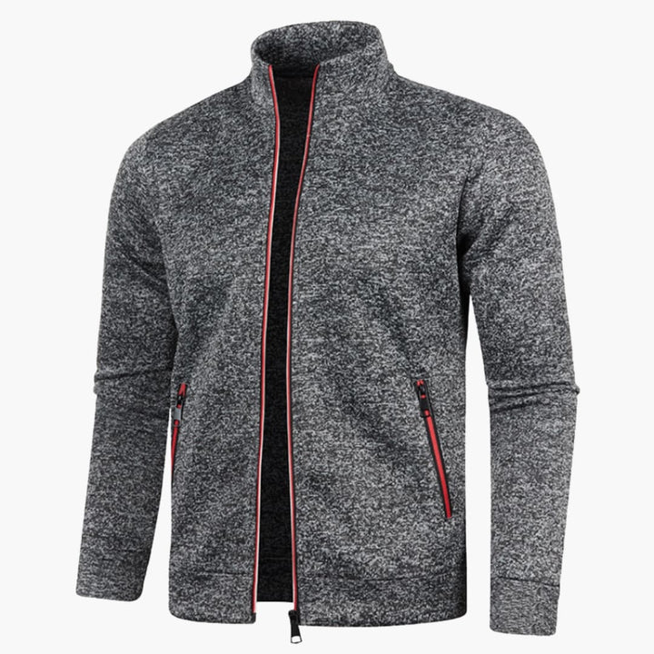Herrenjacke mit Stehkragen und Reißverschlusstaschen