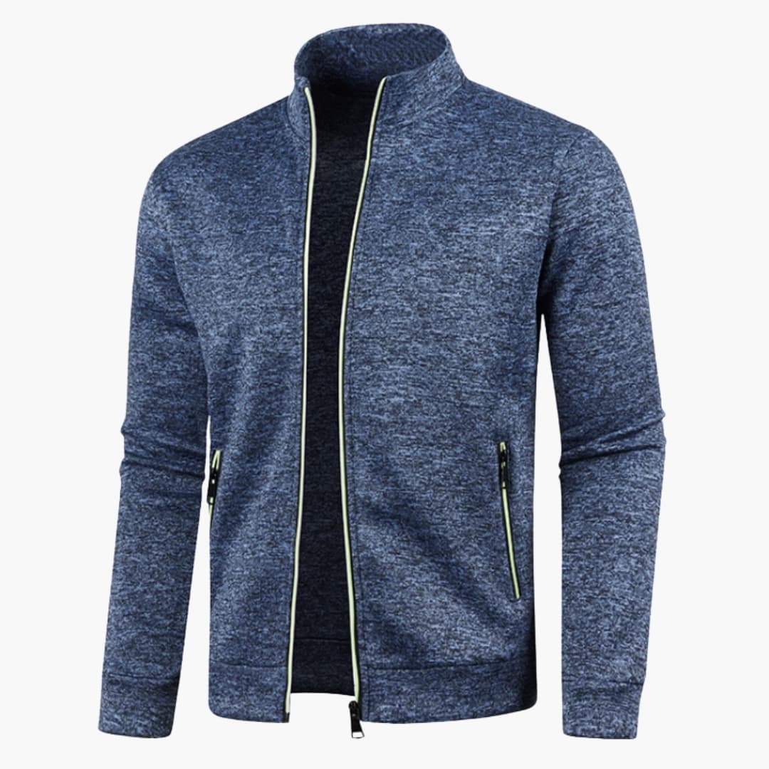 Herrenjacke mit Stehkragen und Reißverschlusstaschen
