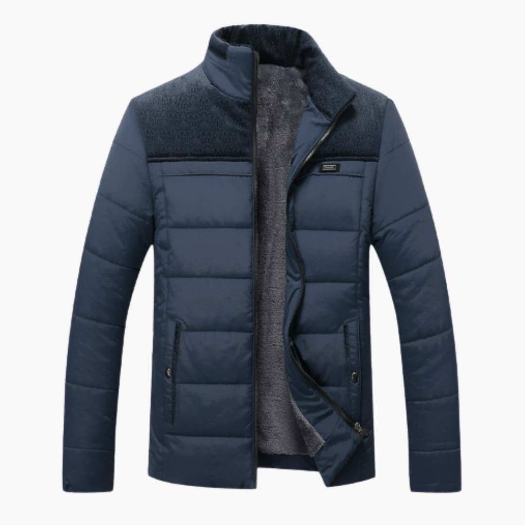 Herrenjacke mit Stehkragen und Steppung