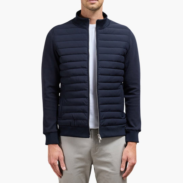 Herren Steppjacke mit Stehkragen und Reißverschluss
