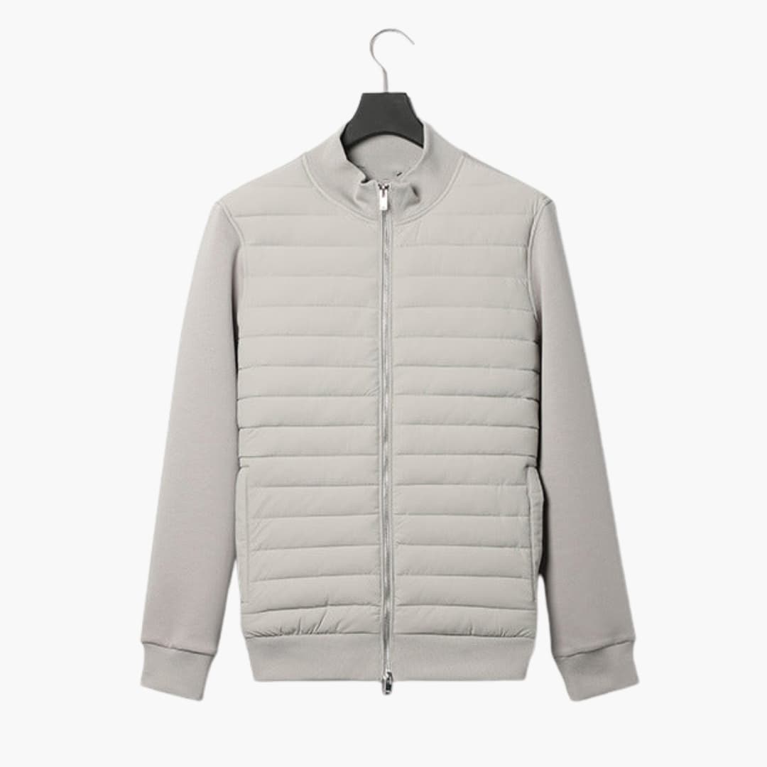 Herren Steppjacke mit Stehkragen und Reißverschluss