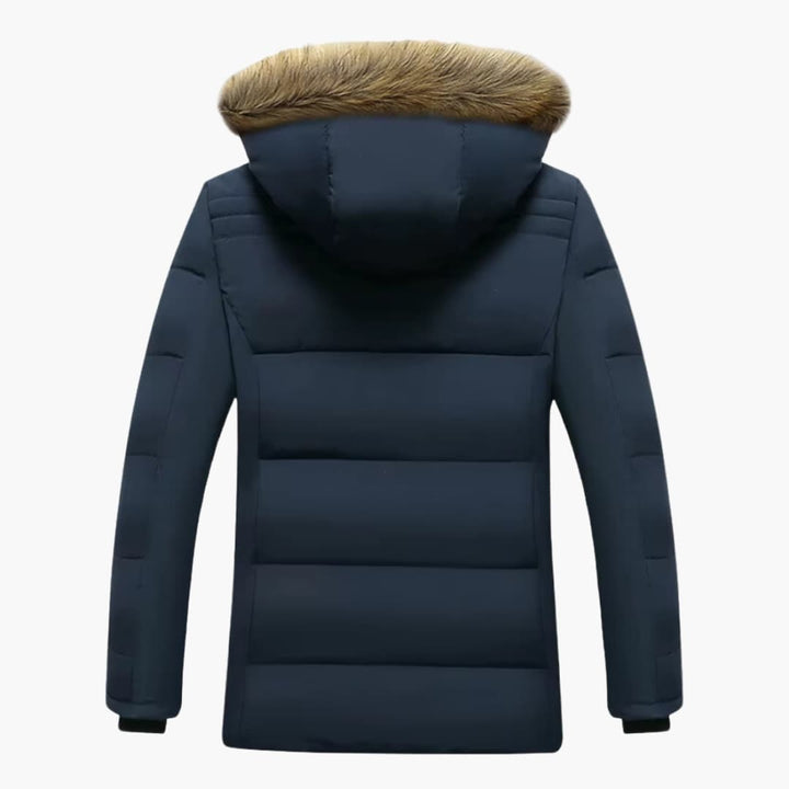 Herrenparka mit Kapuze und Reißverschluss
