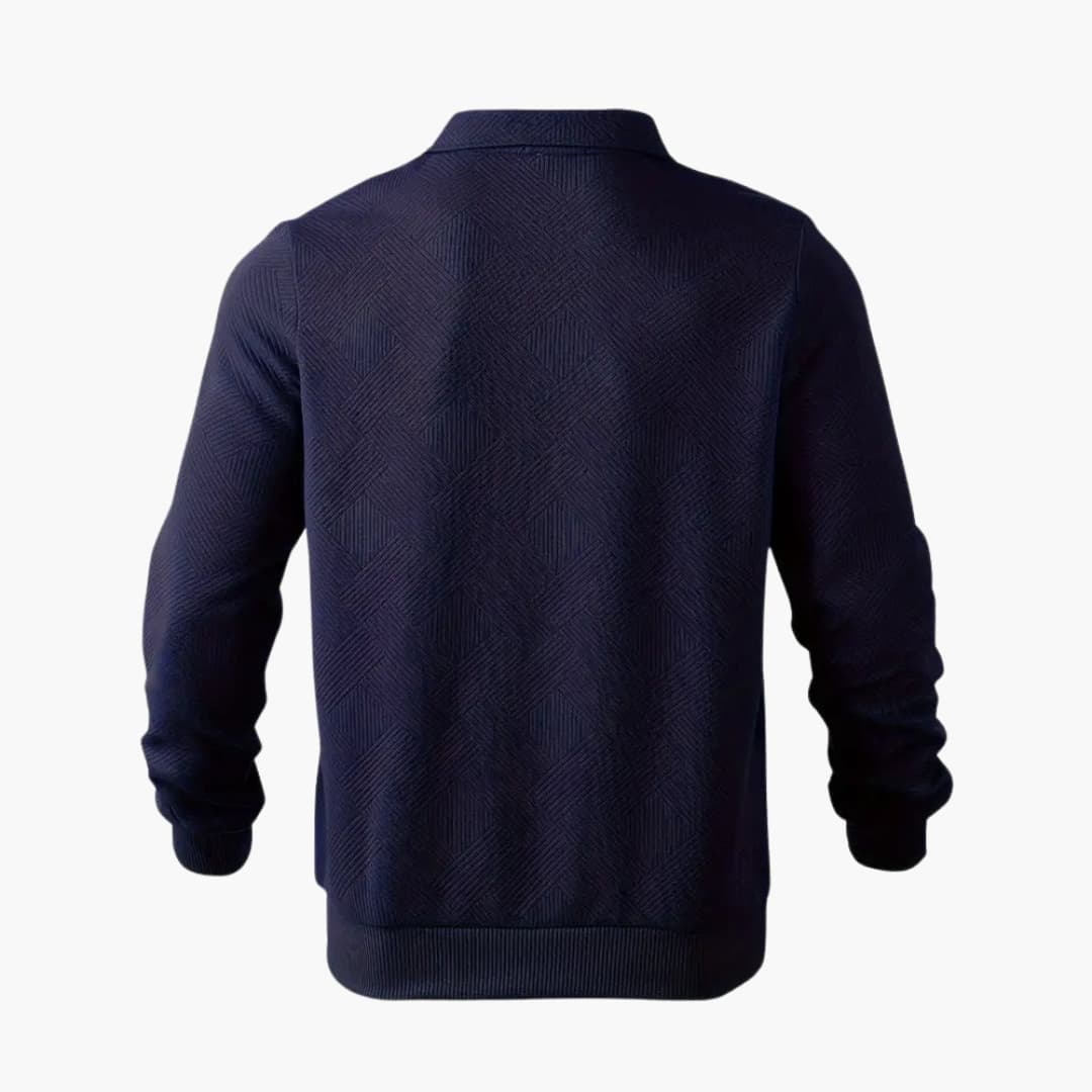 Herrenpullover mit Reißverschlusskragen