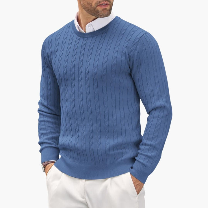 Herrenpullover mit Rundhalsausschnitt