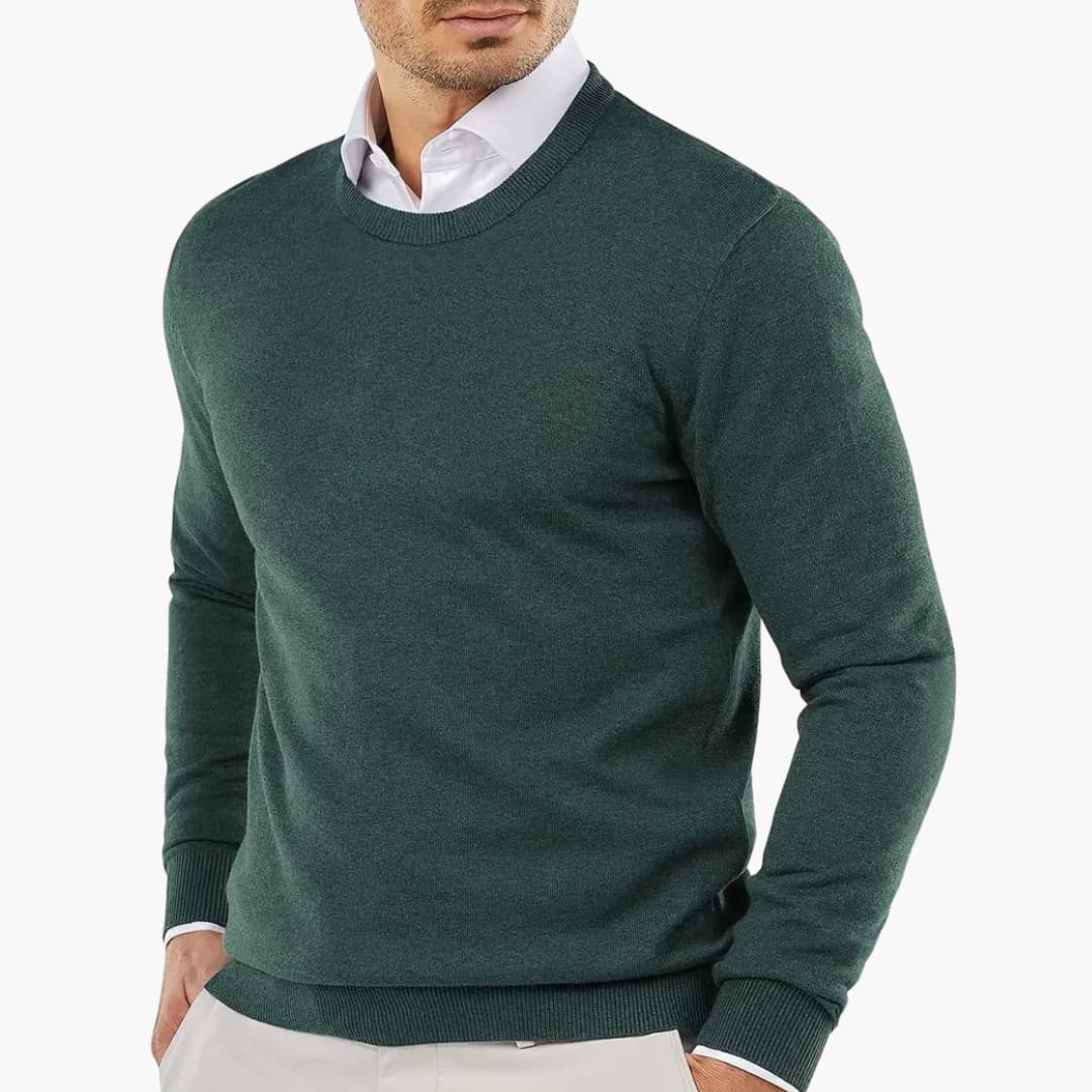 Herrenpullover mit V Ausschnitt und langen Ärmeln