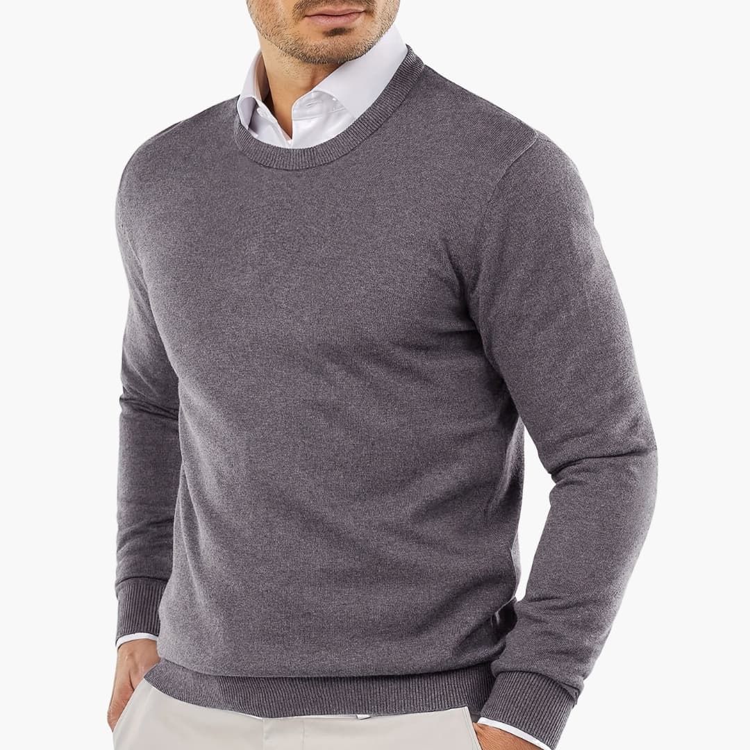 Herrenpullover mit V Ausschnitt und langen Ärmeln