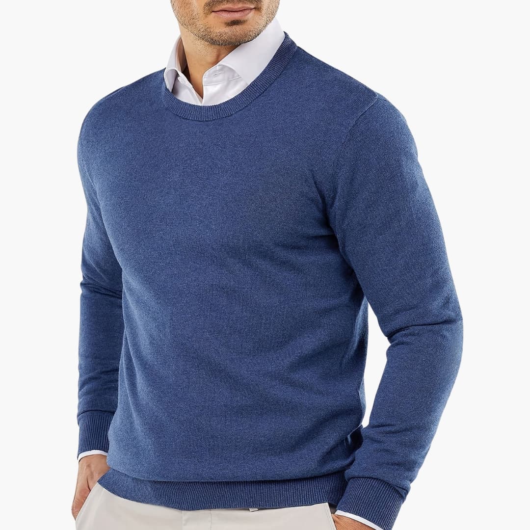 Herrenpullover mit V Ausschnitt und langen Ärmeln