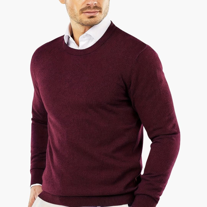 Herrenpullover mit V Ausschnitt und langen Ärmeln
