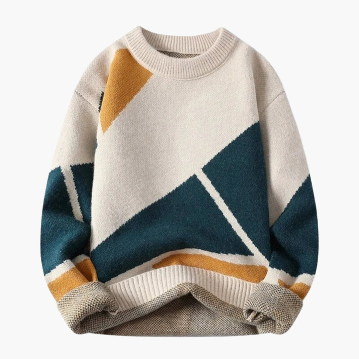 Herren Strickpullover mit Geometrischem Muster