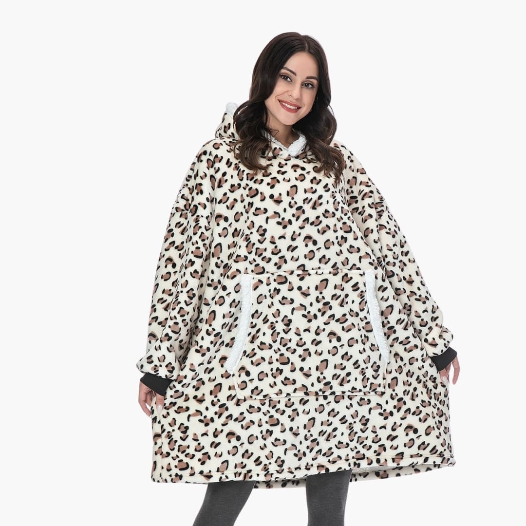 Unisex Decken Hoodie mit Kapuze und Fronttasche