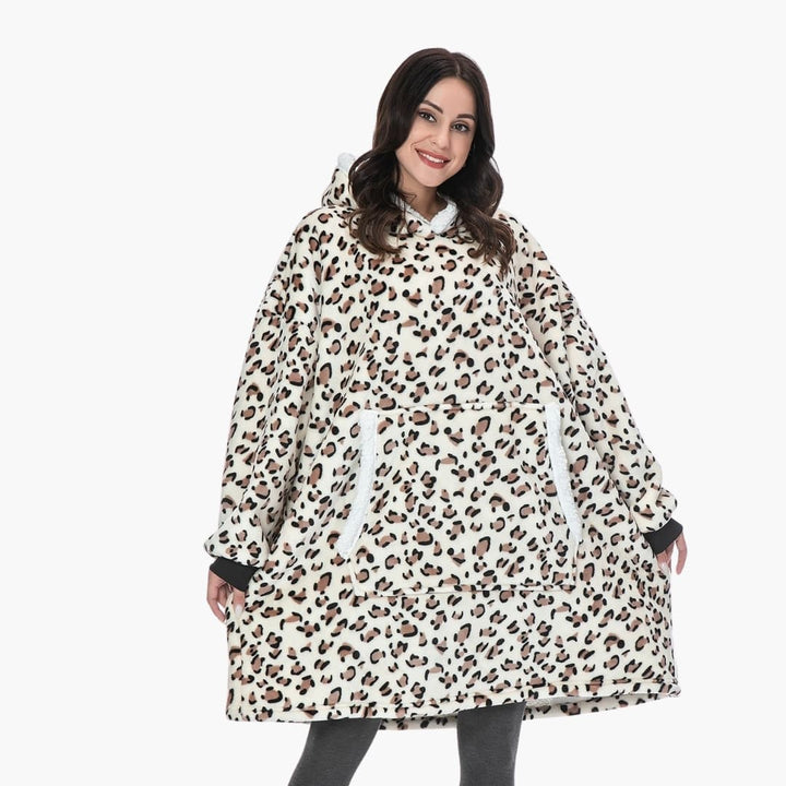 Unisex Decken Hoodie mit Kapuze und Fronttasche