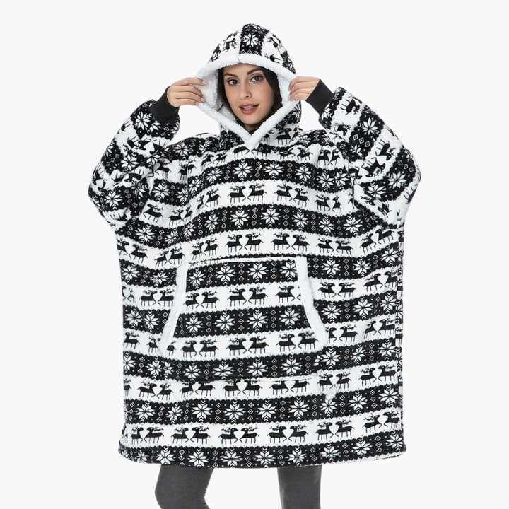 Unisex Decken Hoodie mit Kapuze und Fronttasche