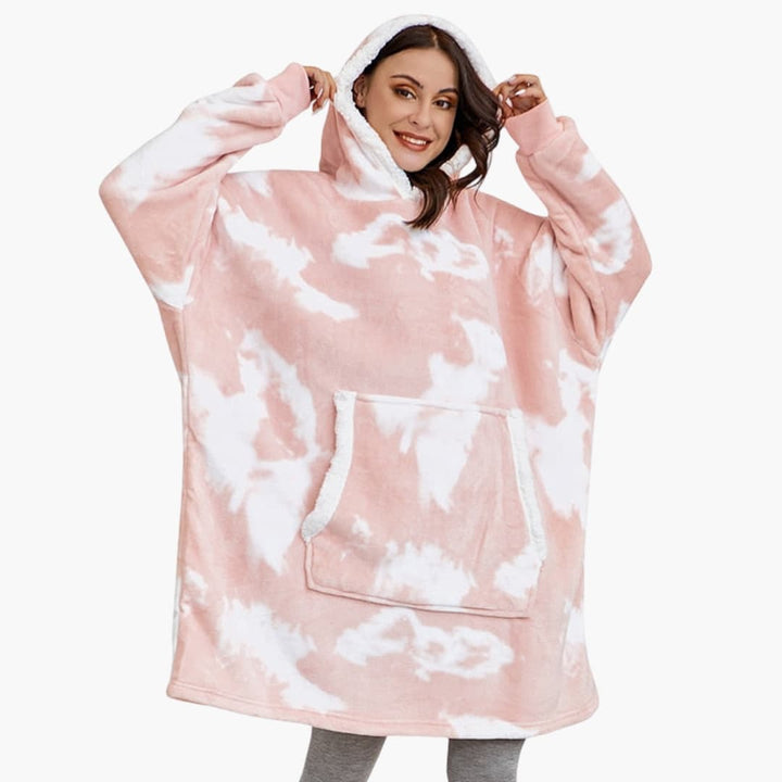 Unisex Decken Hoodie mit Kapuze und Fronttasche
