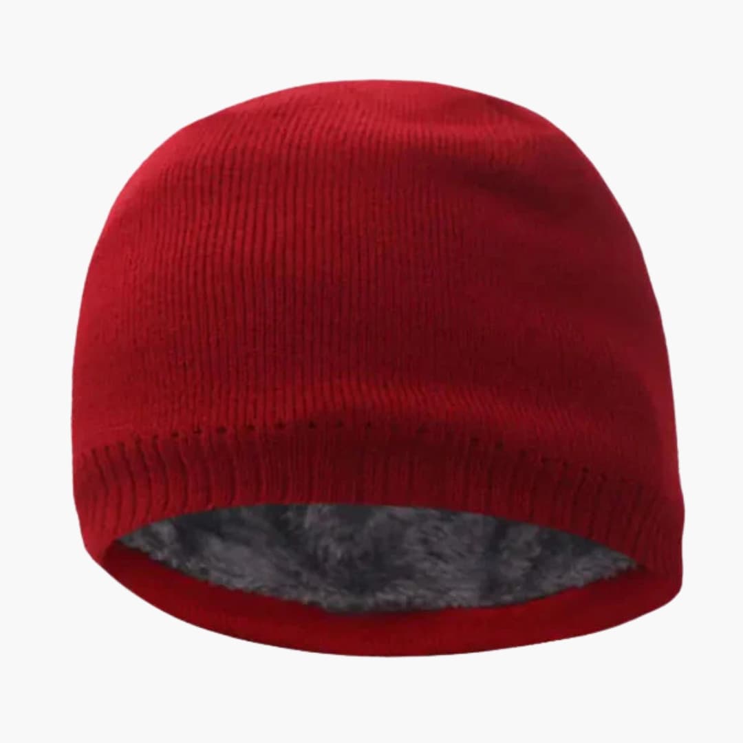 Unisex Strickmütze mit Fleecefutter und gestrickter Oberfläche