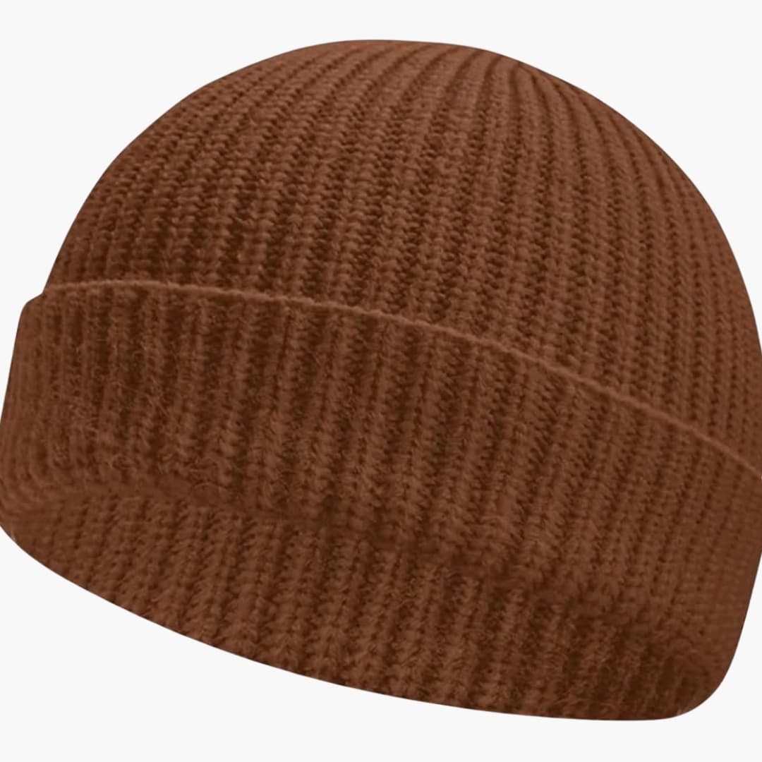 Unisex Strickmütze mit niedriger Umschlagkante