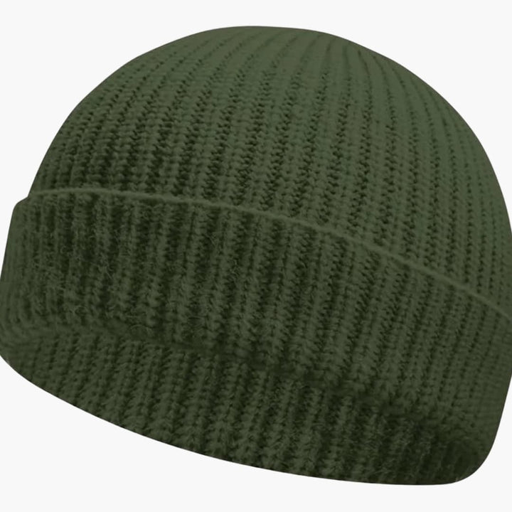 Unisex Strickmütze mit niedriger Umschlagkante