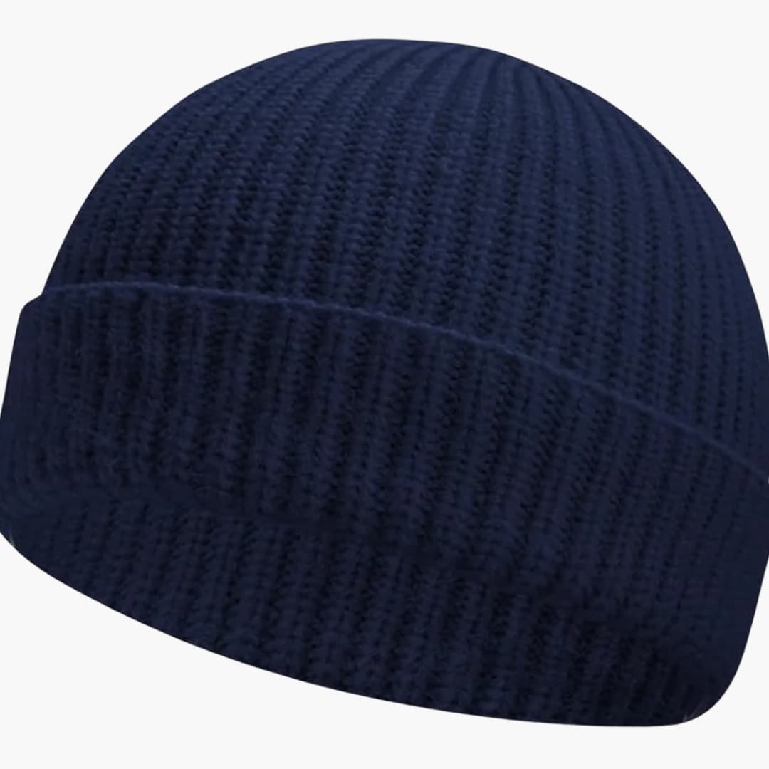 Unisex Strickmütze mit niedriger Umschlagkante