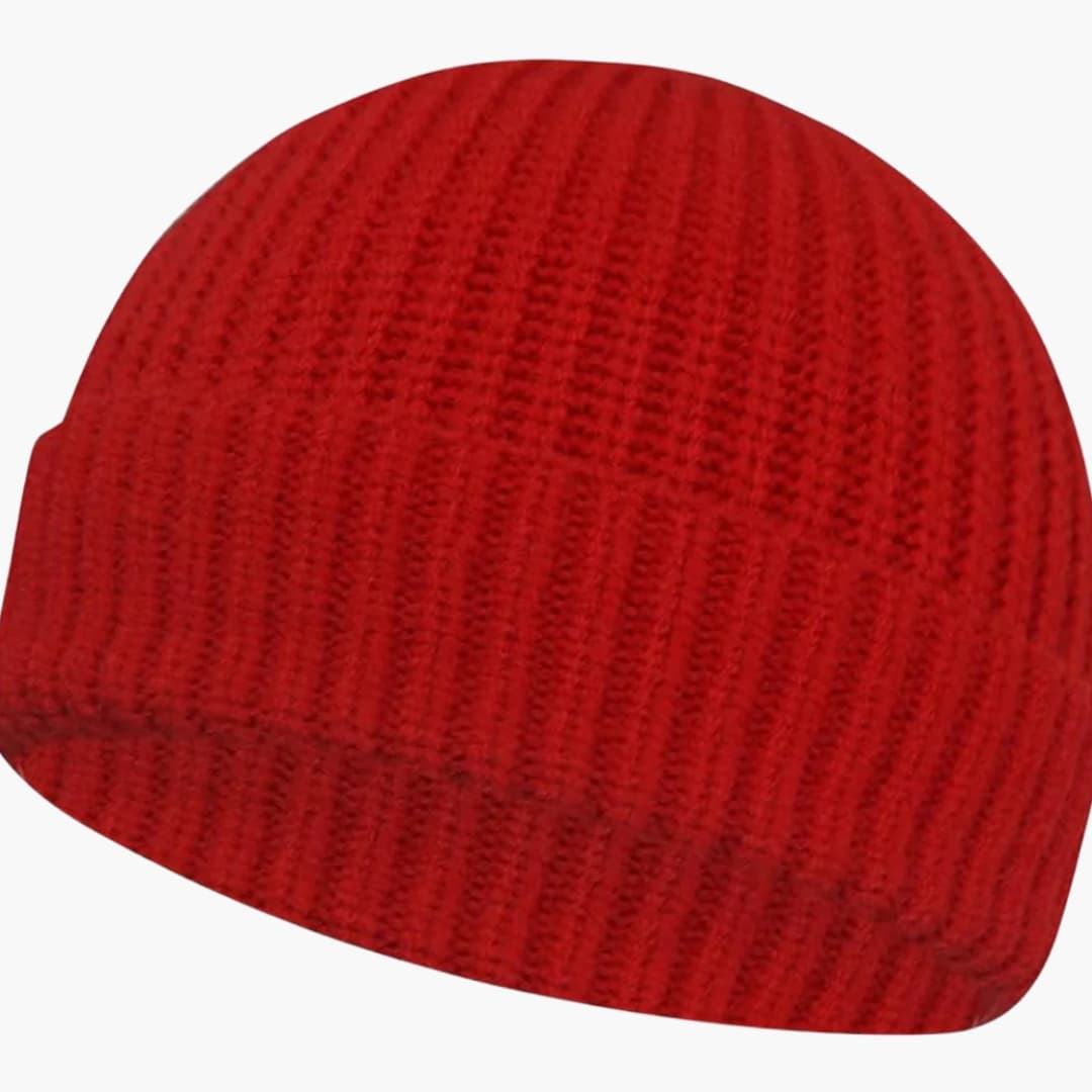 Unisex Strickmütze mit niedriger Umschlagkante