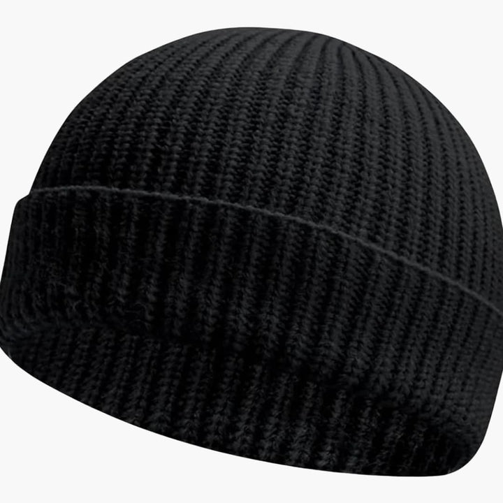 Unisex Strickmütze mit niedriger Umschlagkante
