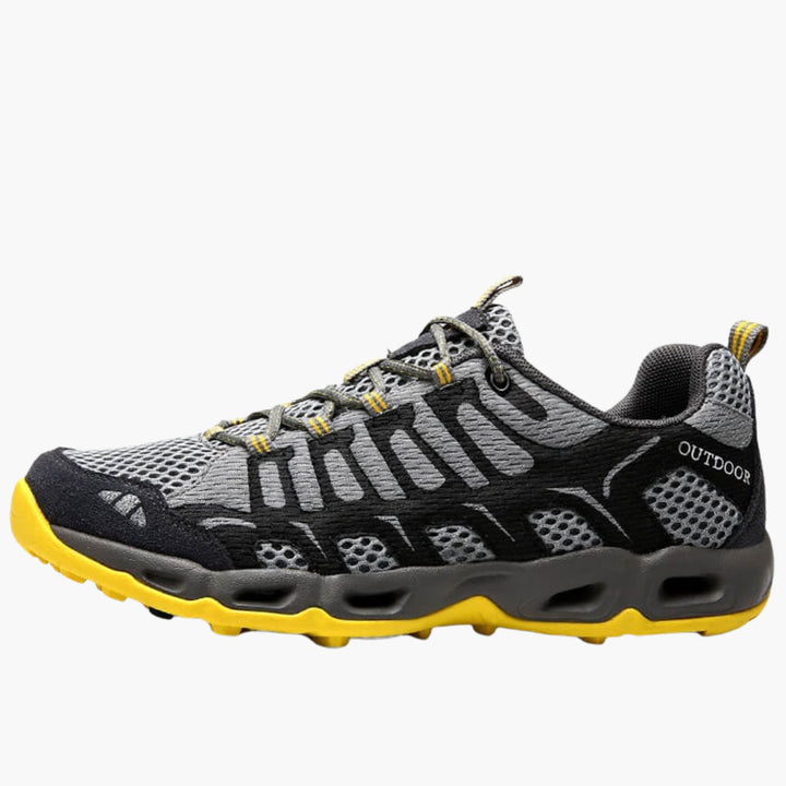 Unisex Trekking Schuhe mit Schnürverschluss und profilierter Außensohle