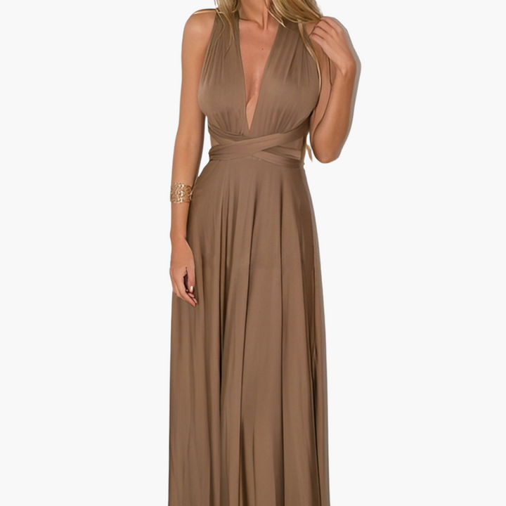 Abendkleid mit V-Ausschnitt - Damen Stil für Gala-Nächte