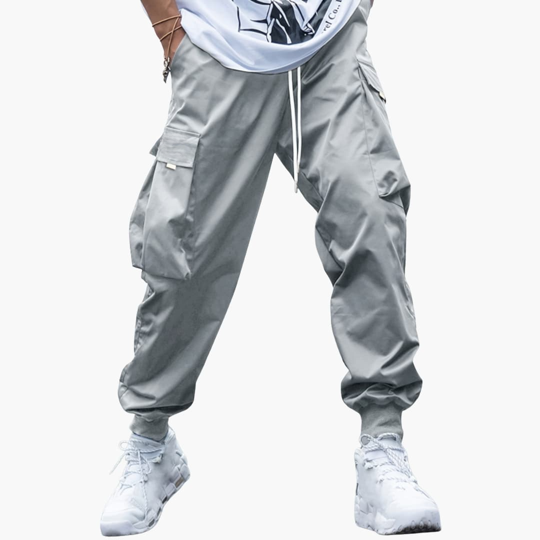 Herren-Cargo-Joggerhose mit Kordelzug und elastischen Bündchen