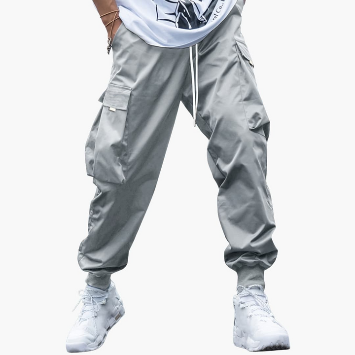 Herren-Cargo-Joggerhose mit Kordelzug und elastischen Bündchen